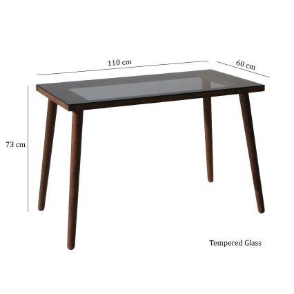 Radni stol COZY 73x110 cm borovina/crna