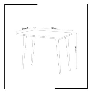 Radni stol LERY 74x80 cm bijela/smeđa