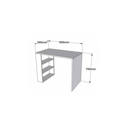 Radni stol PELIT 70x90 cm smeđa