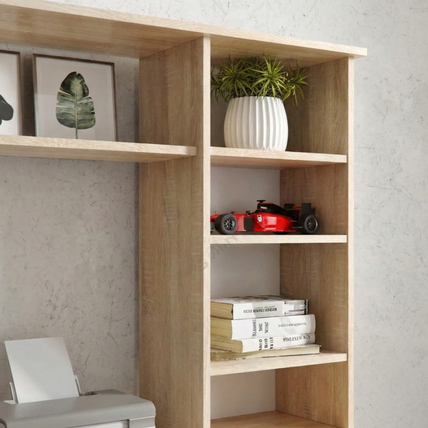 Radni stol s policom ELIAN 160x53 cm hrast sonoma/bijela