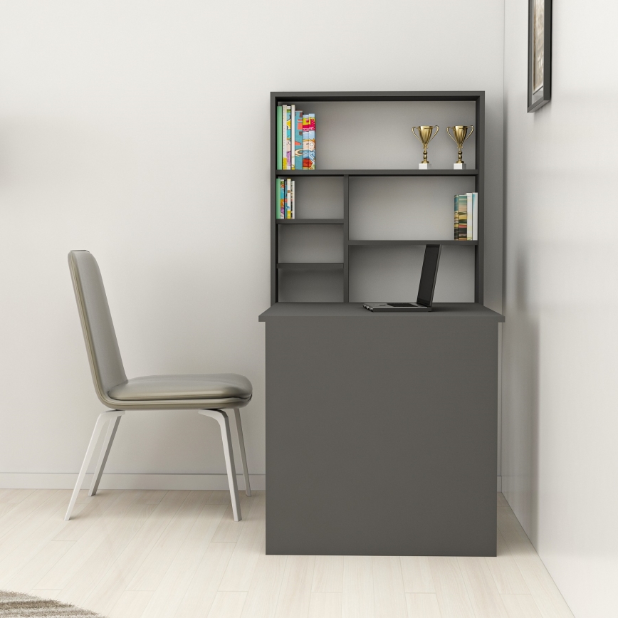 Radni stol s policom SEDIR 154,2x90 cm antracit
