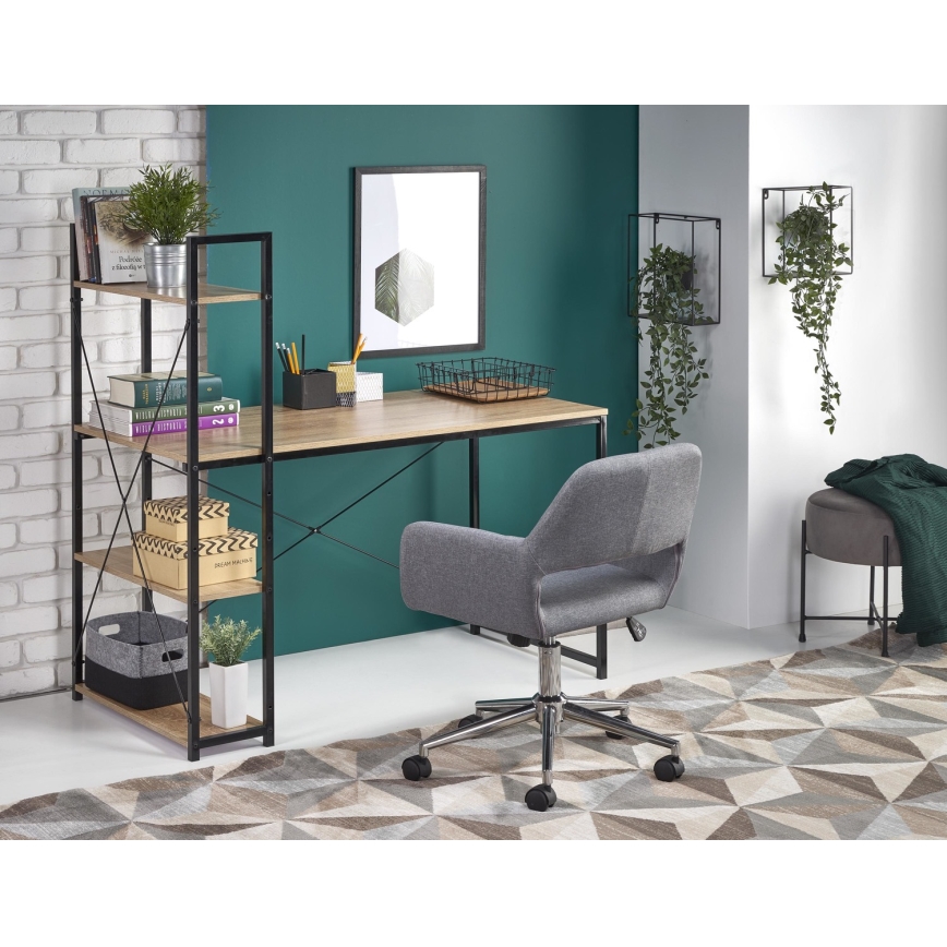 Radni stol SERENOR crna/sonoma hrast