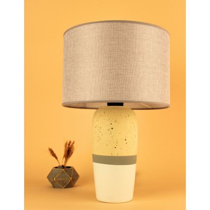 RAMZES stolna lampa 1xE27/40W/230V bež/žuta