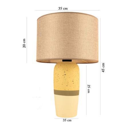 RAMZES stolna lampa 1xE27/40W/230V bež/žuta