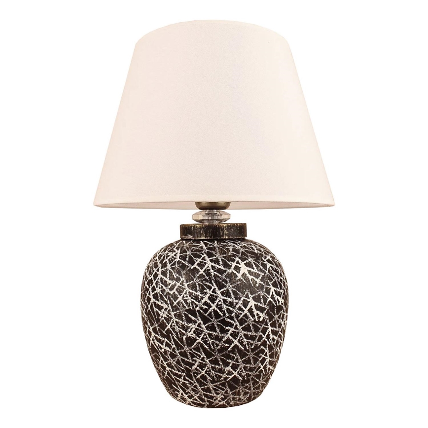 RAMZES Stolna lampa 1xE27/40W/230V bijela/crna