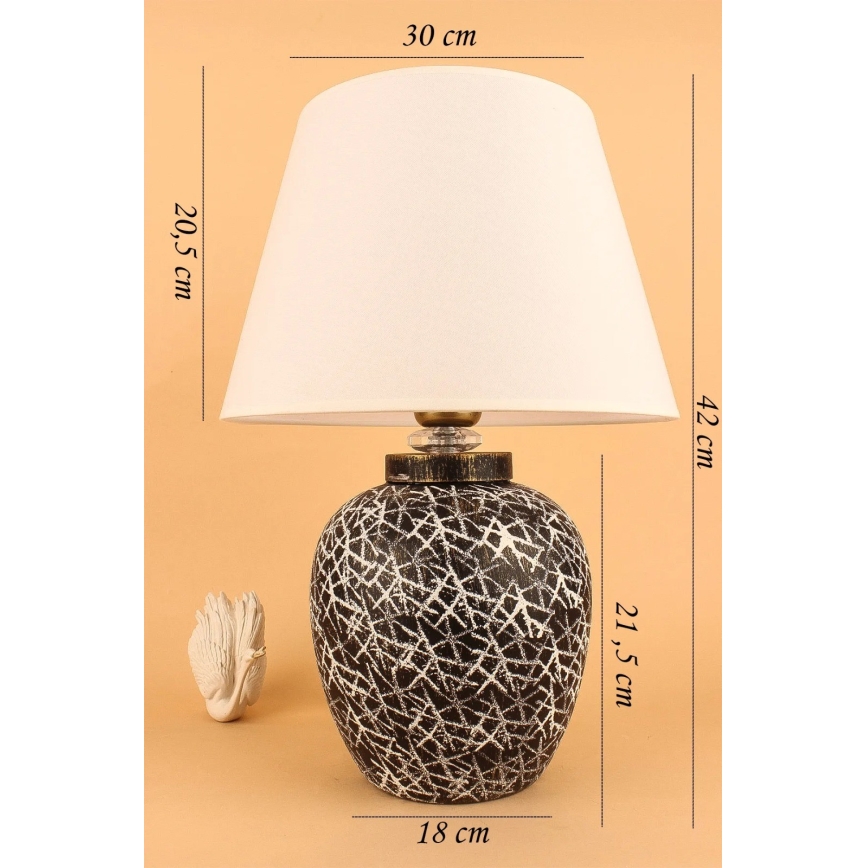 RAMZES Stolna lampa 1xE27/40W/230V bijela/crna