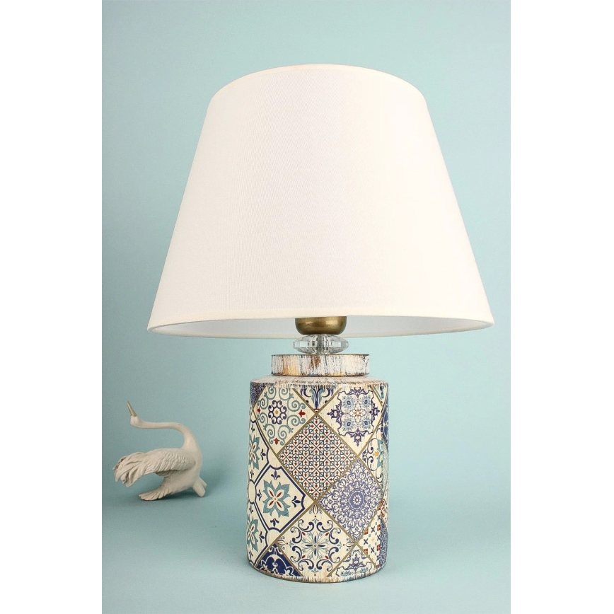 RAMZES stolna lampa 1xE27/40W/230V bijela/siva