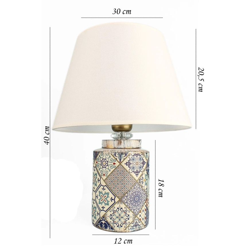 RAMZES stolna lampa 1xE27/40W/230V bijela/siva