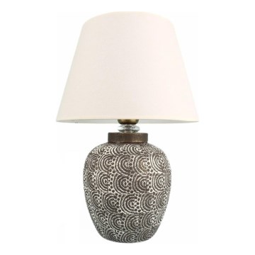 RAMZES stolna lampa 1xE27/40W/230V bijela/siva