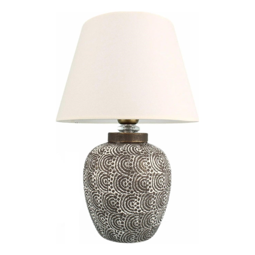 RAMZES stolna lampa 1xE27/40W/230V bijela/siva