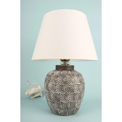 RAMZES stolna lampa 1xE27/40W/230V bijela/siva