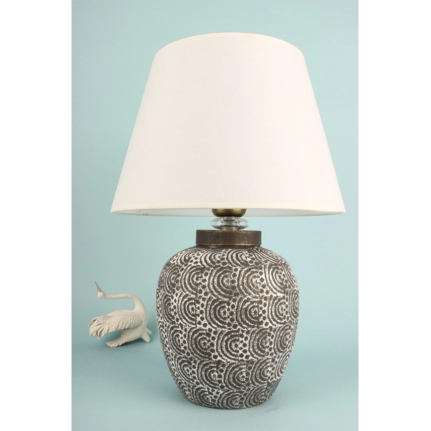 RAMZES stolna lampa 1xE27/40W/230V bijela/siva