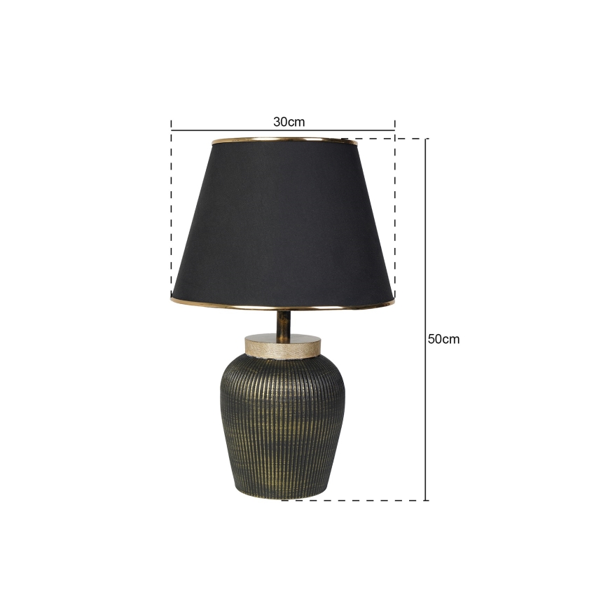 RAMZES stolna lampa 1xE27/40W/230V crna/zlatna
