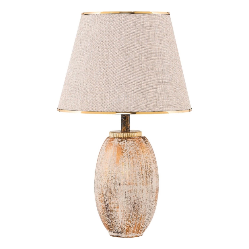 RAMZES Stolna lampa 1xE27/40W/230V kremasta/zlatna