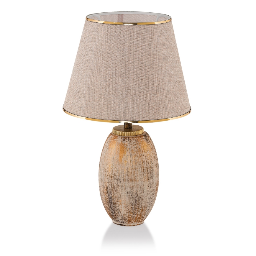 RAMZES Stolna lampa 1xE27/40W/230V kremasta/zlatna