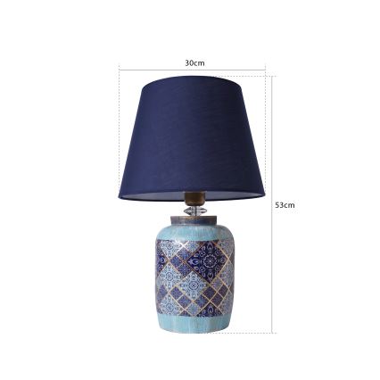 RAMZES stolna lampa 1xE27/40W/230V plava