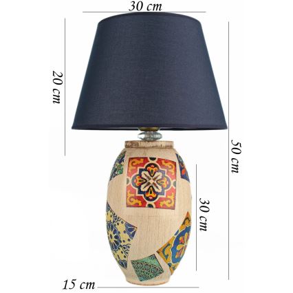 RAMZES Stona svjetiljka 1xE27/40W/230V plava/bež