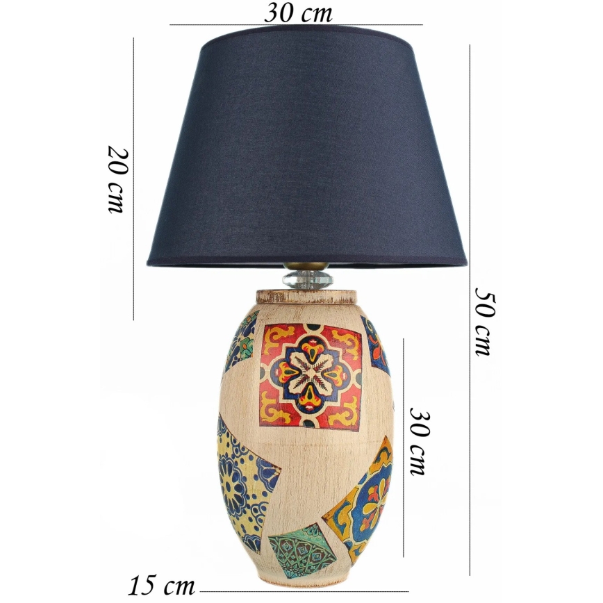 RAMZES Stona svjetiljka 1xE27/40W/230V plava/bež