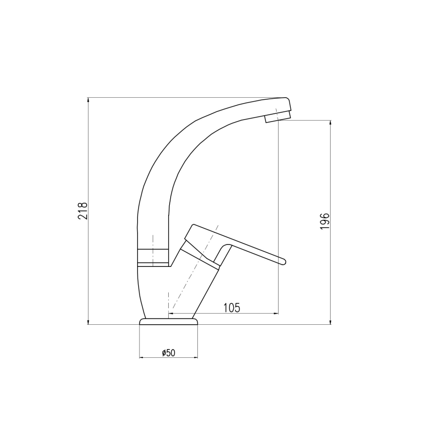 RAV Slezák CO106.0/2 - Miješalica za sudoper COLORADO 21,8 cm sjajni krom