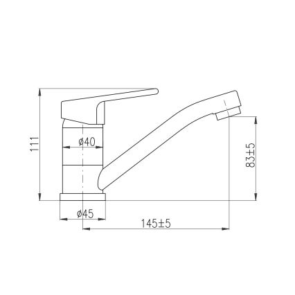 RAV Slezák CO115.0 - Miješalica za umivaonik COLORADO 11 cm sjajni krom