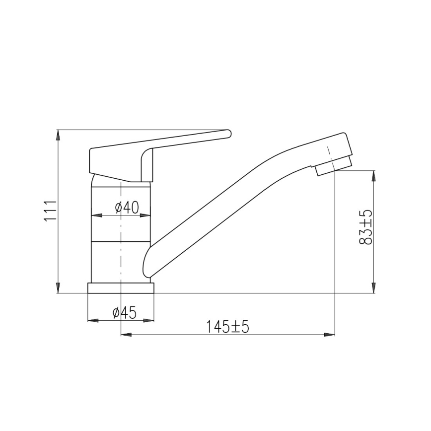 RAV Slezák CO115.0 - Slavina za umivaonik COLORADO 11,1 cm sjajni krom