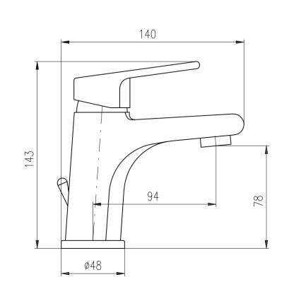 RAV Slezák CO127.0 - Umivaonička miješalica + odtok COLORADO 14,3 cm sjajni krom