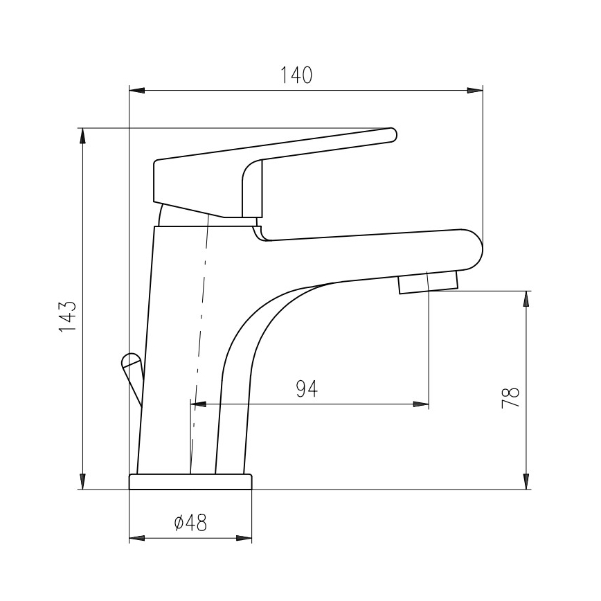 RAV Slezák CO127.0 - Umivaonička miješalica + odtok COLORADO 14,3 cm sjajni krom
