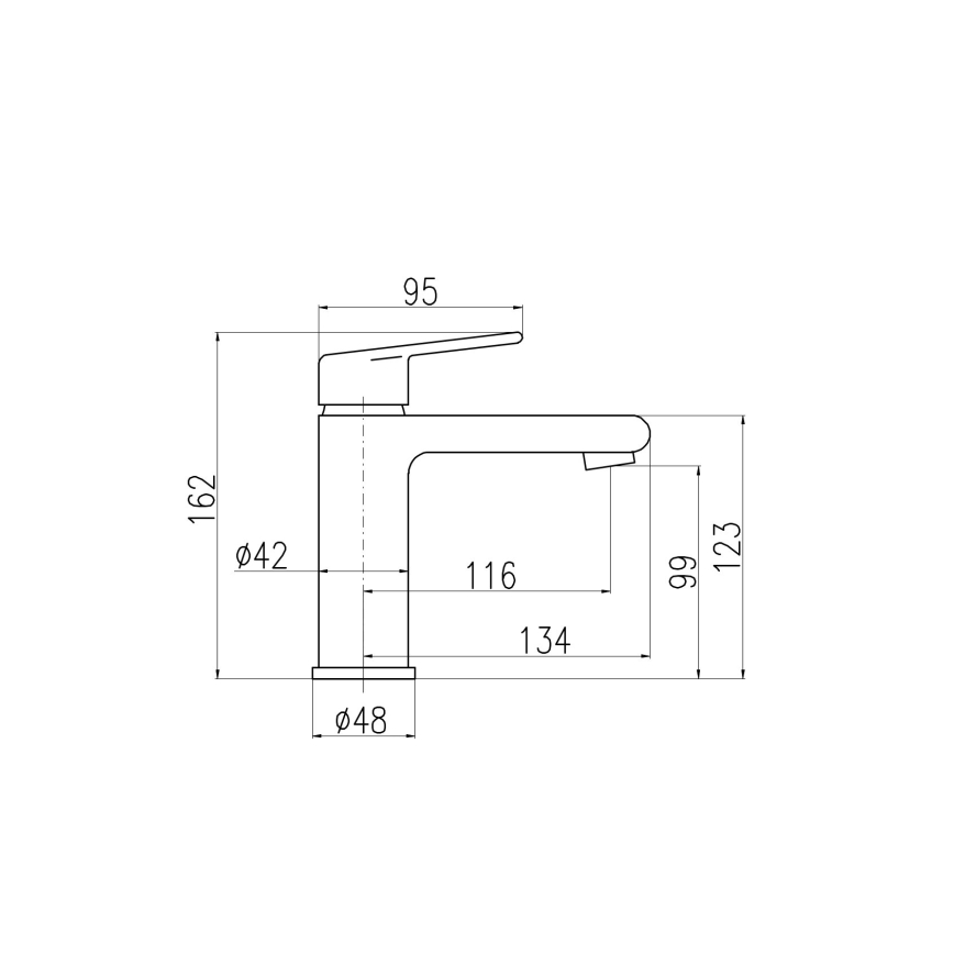 RAV Slezák CO128.0 - Slavina za umivaonik COLORADO 16,2 cm sjajni krom