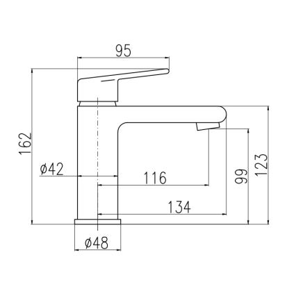 RAV Slezák CO128.0CMATZ - Slavina za umivaonik COLORADO 16,2 cm crna/zlatna