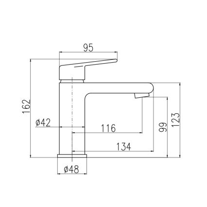 RAV Slezák CO129.0 - Miješalica za umivaonik + izljev COLORADO 16,2 cm sjajni krom
