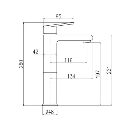 RAV Slezák CO130.0CMATZ - Miješalica za umivaonik COLORADO 26 cm crna/zlatna