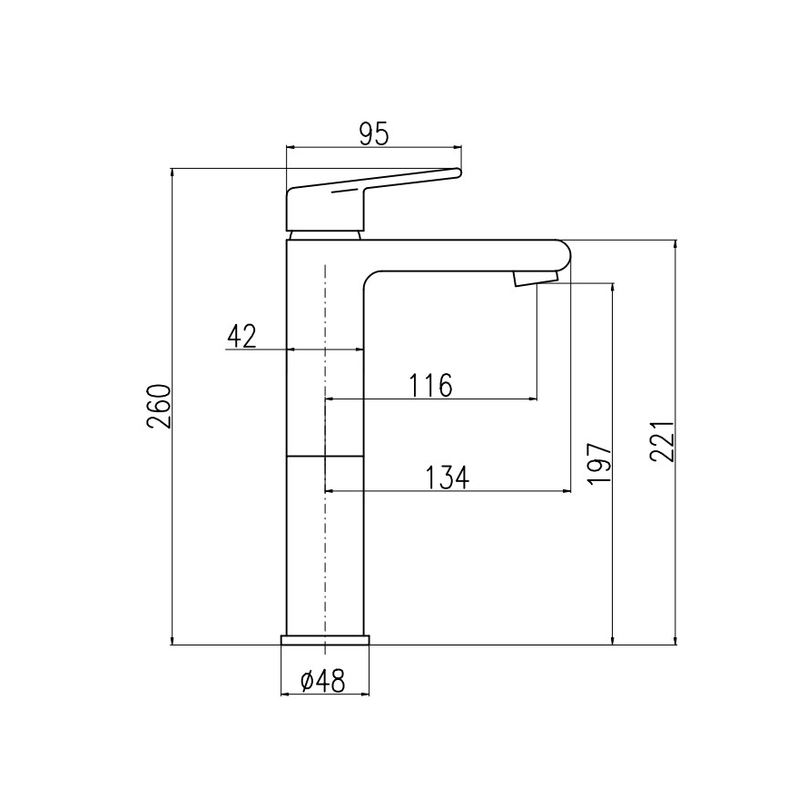 RAV Slezák CO130.0CMATZ - Miješalica za umivaonik COLORADO 26 cm crna/zlatna