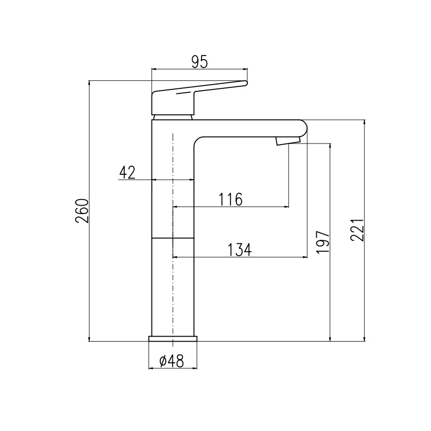 RAV Slezák CO130.0Z - Miješalica za umivaonik COLORADO 26 cm, sjajna zlatna