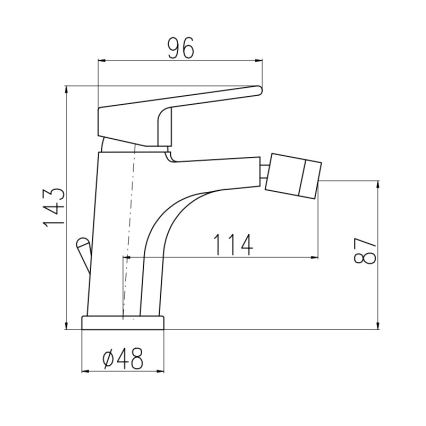 RAV Slezák CO145.0 - Bide baterija + ispust COLORADO 14,3 cm sjajni krom