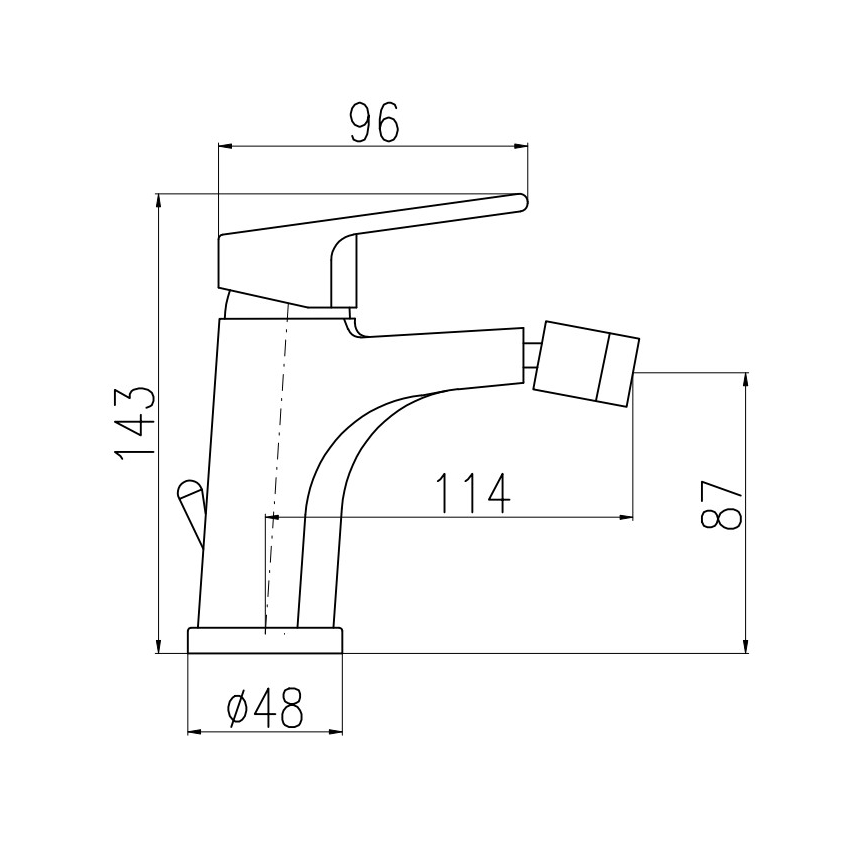 RAV Slezák CO145.0 - Bide baterija + ispust COLORADO 14,3 cm sjajni krom