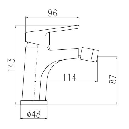 RAV Slezák CO145.0KCMATZ - Miješalica za bide + odtok COLORADO 14,3 cm crna/zlatna