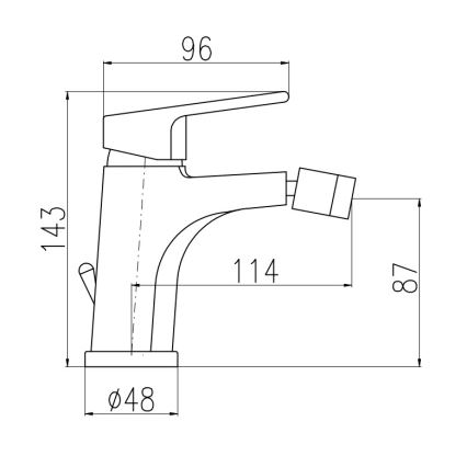 RAV Slezák CO145.0KZ - Miješalica za bide s odtokom COLORADO 14,3 cm, sjajna zlatna