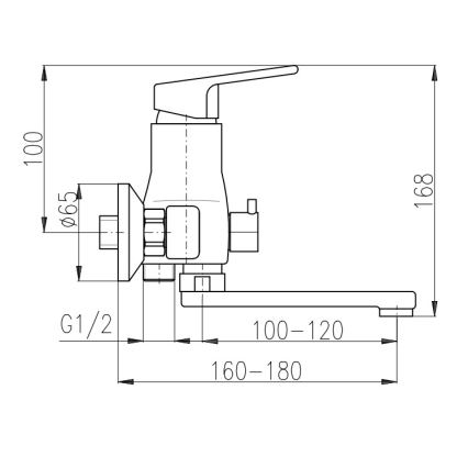 RAV Slezák CO151.5 - Miješalica za kadu COLORADO sjajni krom