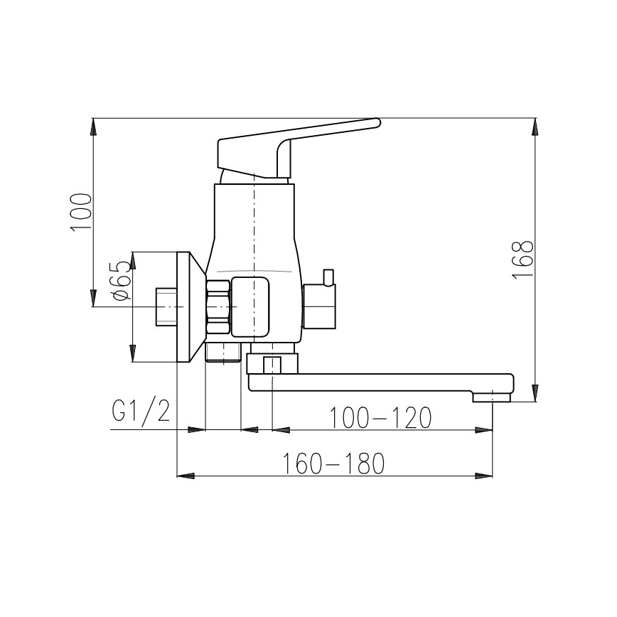 RAV Slezák CO151.5 - Miješalica za kadu COLORADO sjajni krom