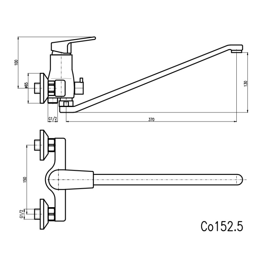 RAV Slezák CO152.5 - Miješalica za kadu COLORADO sjajni krom