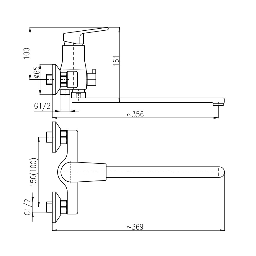 RAV Slezák CO153.5 - Baterija za kadu COLORADO, polirani krom