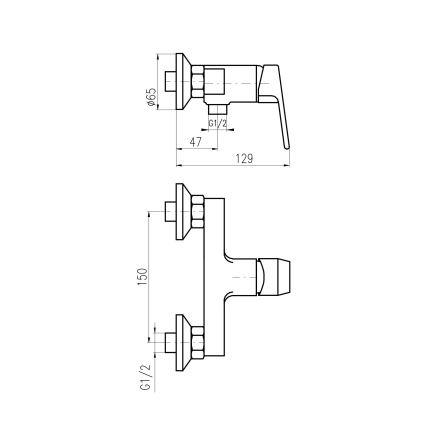 RAV Slezák CO181.5 - Tuš miješalica COLORADO sjajni krom