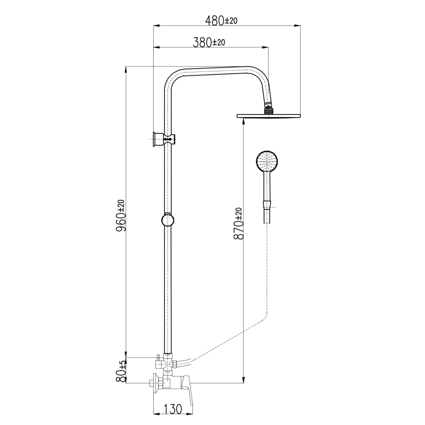RAV Slezák CO182.5/7 - Tuš set s miješalicom COLORADO sjajni krom