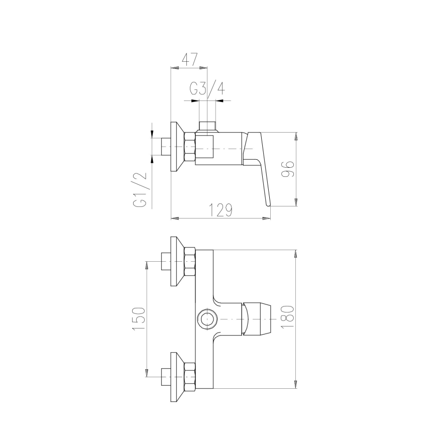 RAV Slezák CO182.5Z - sjajna zlatna tuš miješalica COLORADO