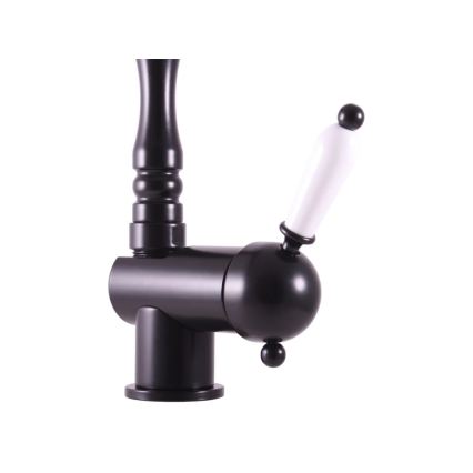 RAV Slezák L508.0/8CMAT - Slavina za sudoper/umivaonik LABE RETRO 25,6 cm mat crne boje
