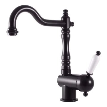RAV Slezák L508.0/8CMAT - Slavina za sudoper/umivaonik LABE RETRO 25,6 cm mat crne boje