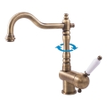 RAV Slezák L508.0/8SM - Baterija za sudoper/umivaonik LABE RETRO 25,6 cm stari mesing