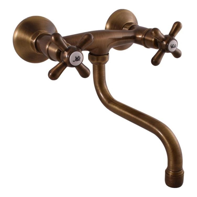 RAV Slezák MK101.5/21SM - Miješalica za umivaonik i sudoper MORAVA RETRO, antikni mesing