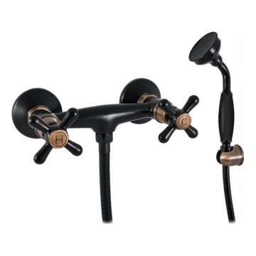 RAV Slezák MK180.5/1CMATSM - Tuš set s baterijom MORAVA RETRO crna/mesing