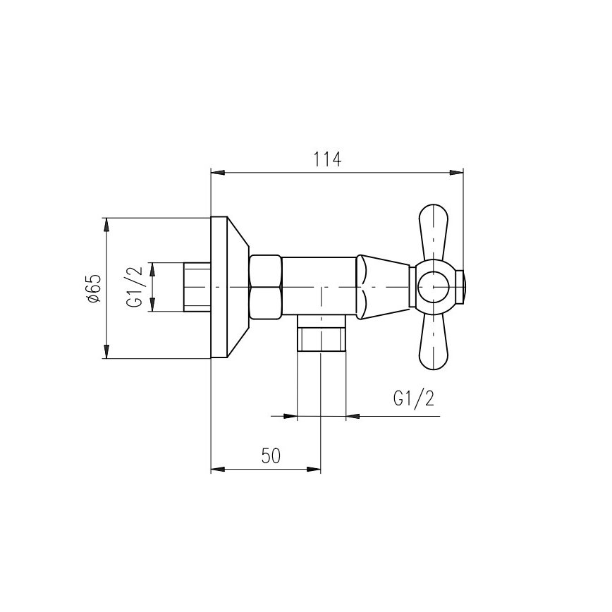 RAV Slezák MK180.5/2SM - Set za tuš s baterijom MORAVA RETRO stari mesing
